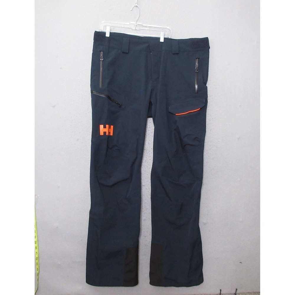 Helly Hansen Ski Snowboard Pants Men XXL Helly Tech Ridge Shell Recco Blue